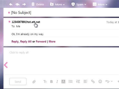 How do I send a text message to a 5.